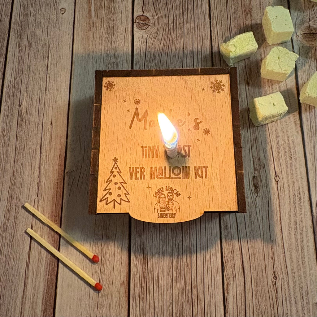 Personalised Tiny Toast Yer Mallow Kit | Mini Christmas Toasting Box