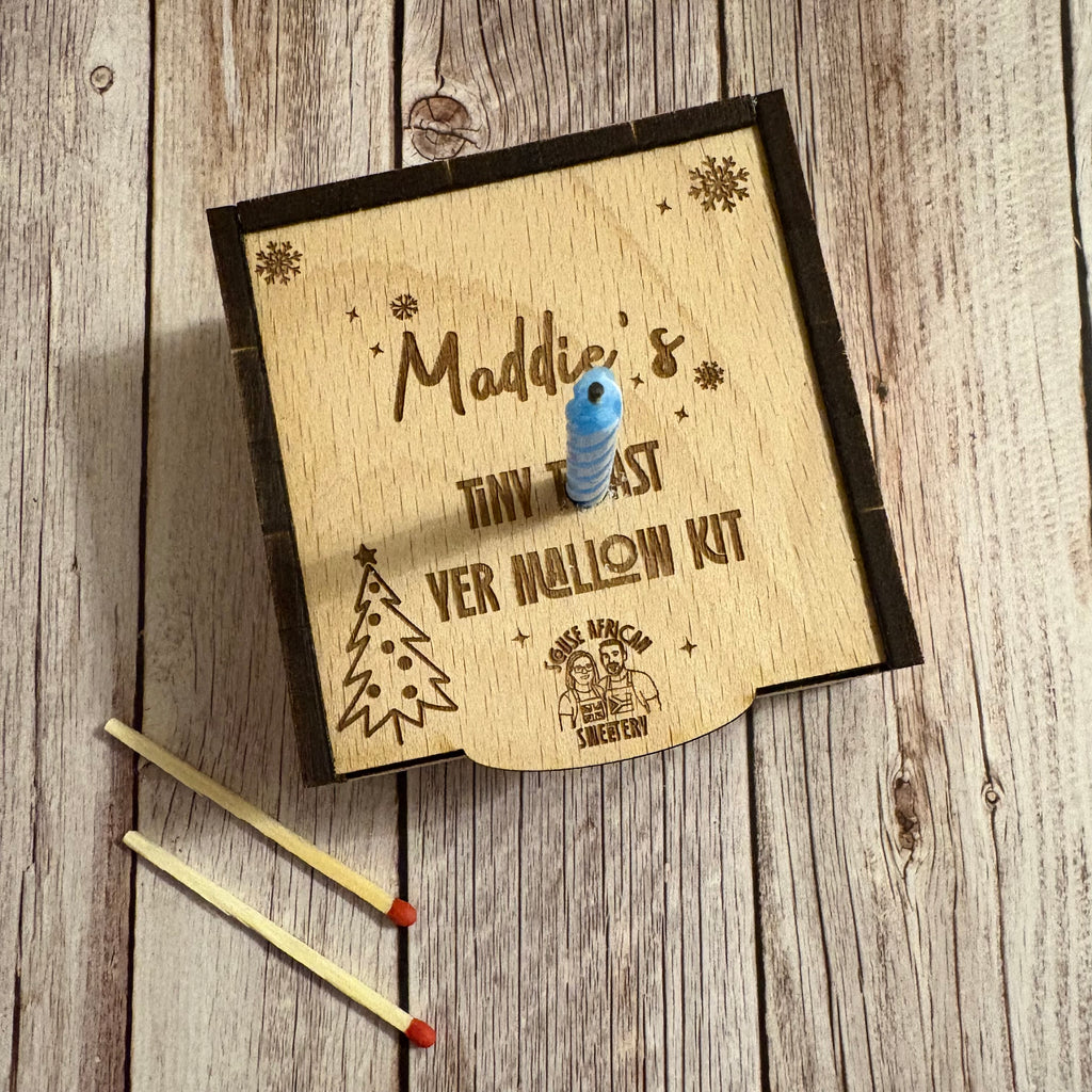 Personalised Tiny Toast Yer Mallow Kit | Mini Christmas Toasting Box