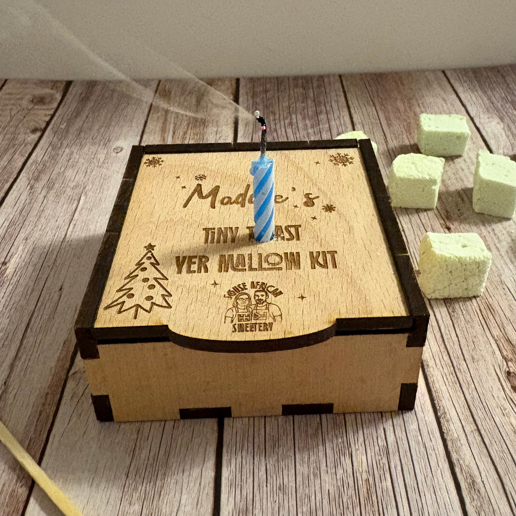 Personalised Tiny Toast Yer Mallow Kit | Mini Christmas Toasting Box