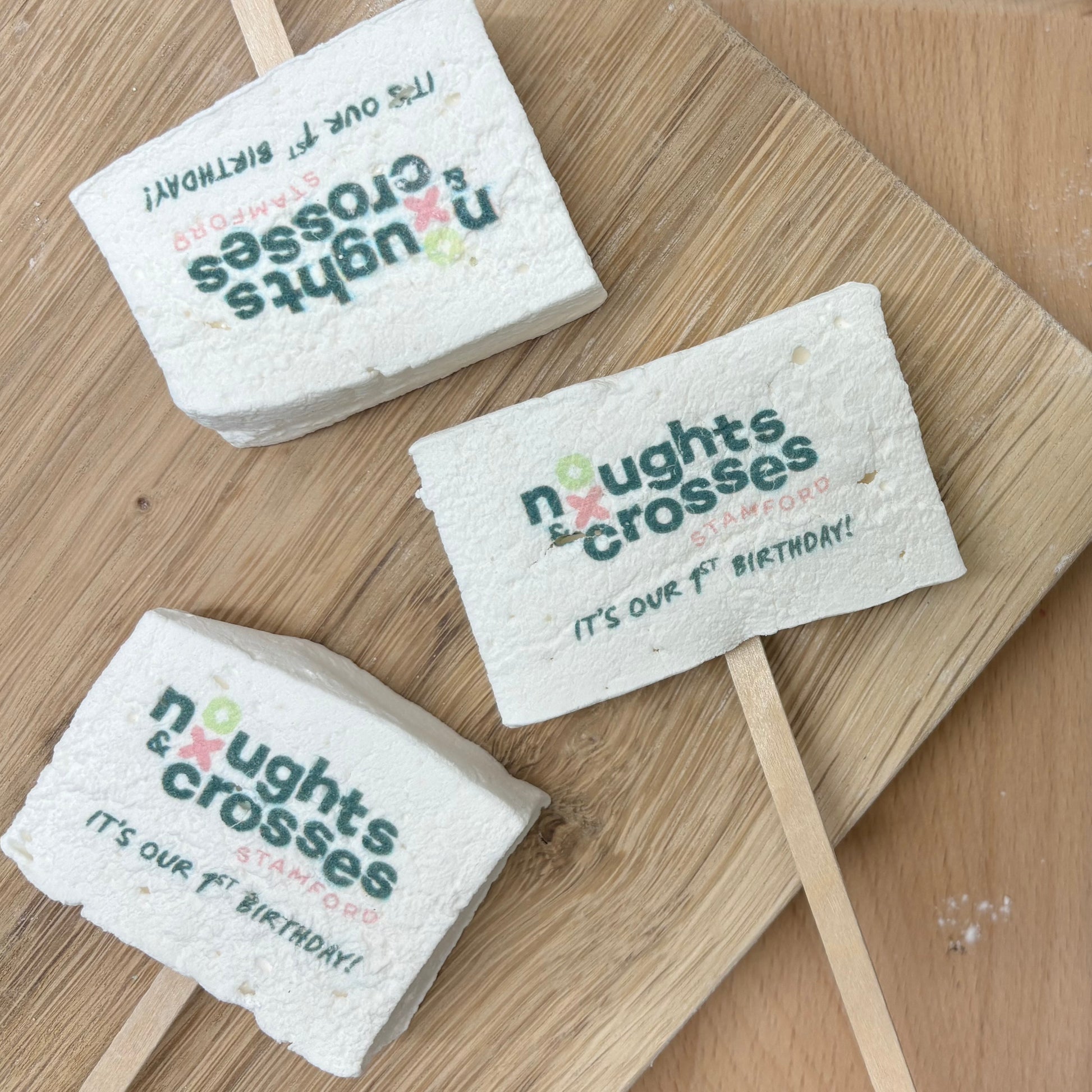 Personalised Marshmallow Sticks – Custom Logo & Photo Treats