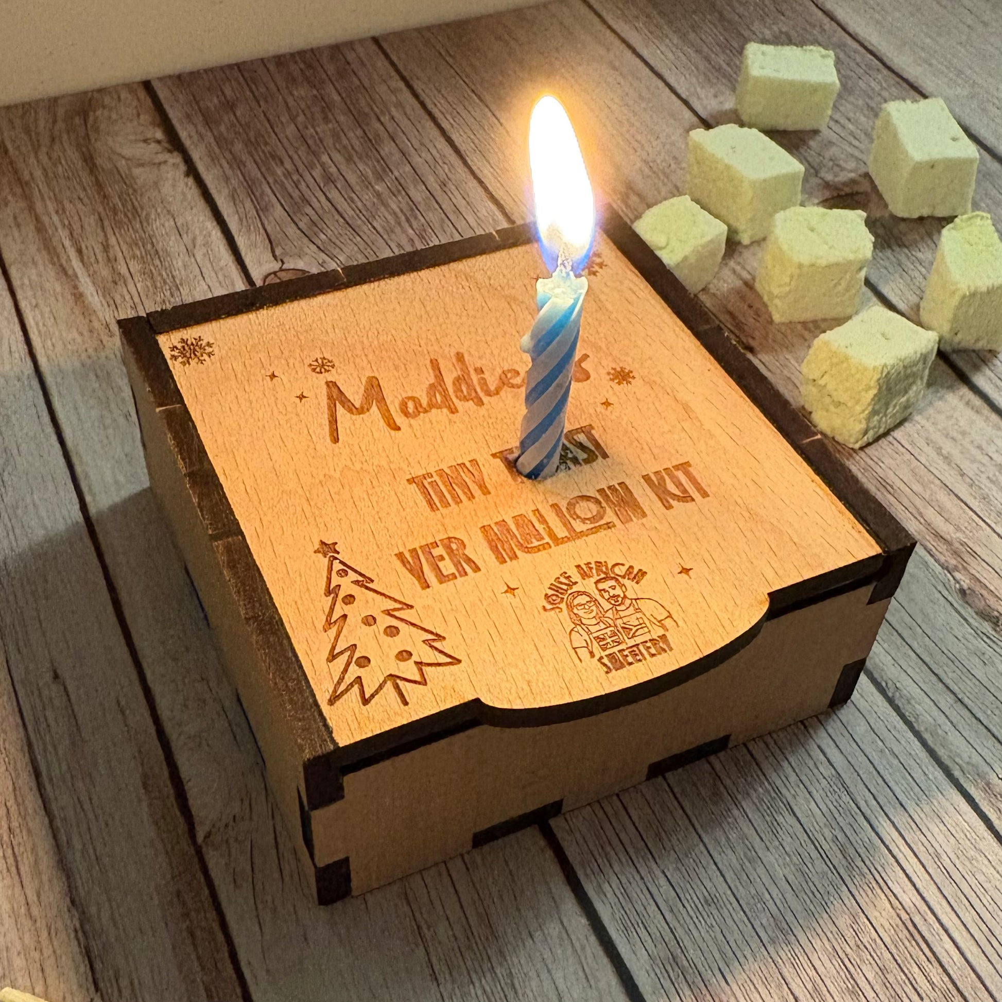 Personalised Tiny Toast Yer Mallow Kit | Mini Christmas Toasting Box