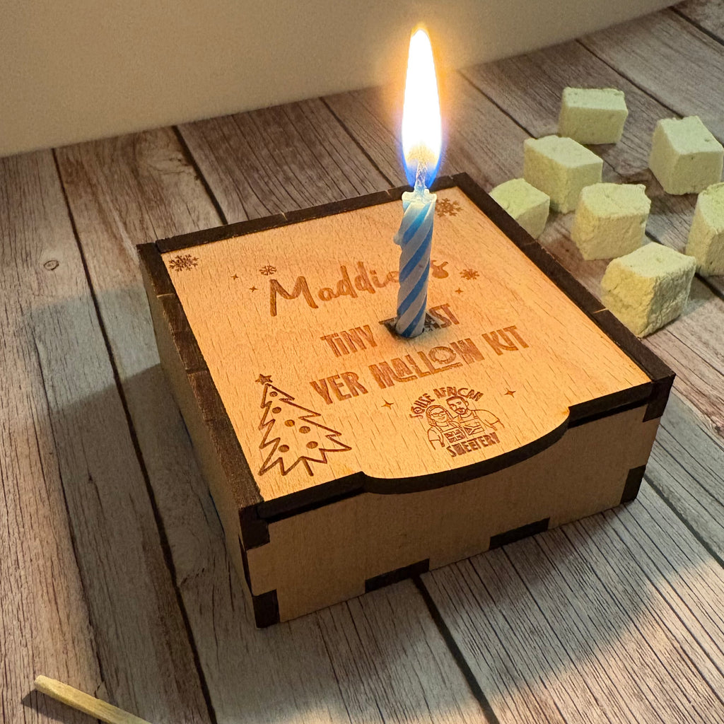 Personalised Tiny Toast Yer Mallow Kit | Mini Christmas Toasting Box