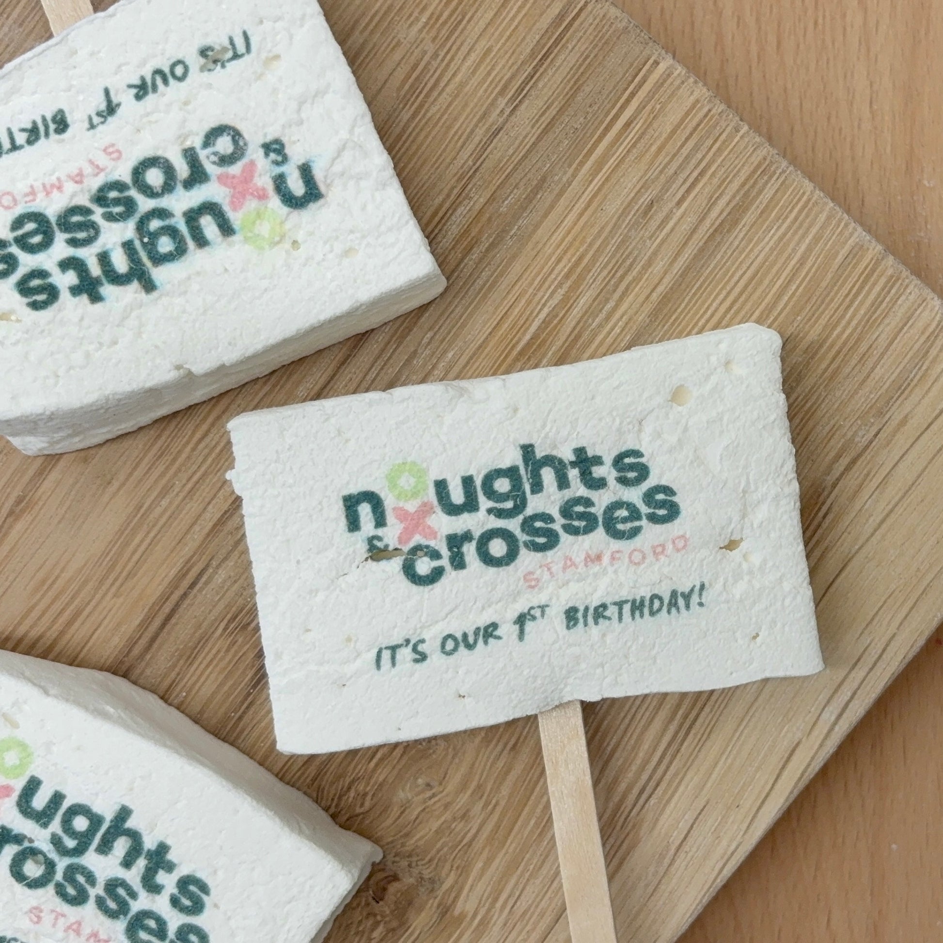 Personalised Marshmallow Sticks – Custom Logo & Photo Treats