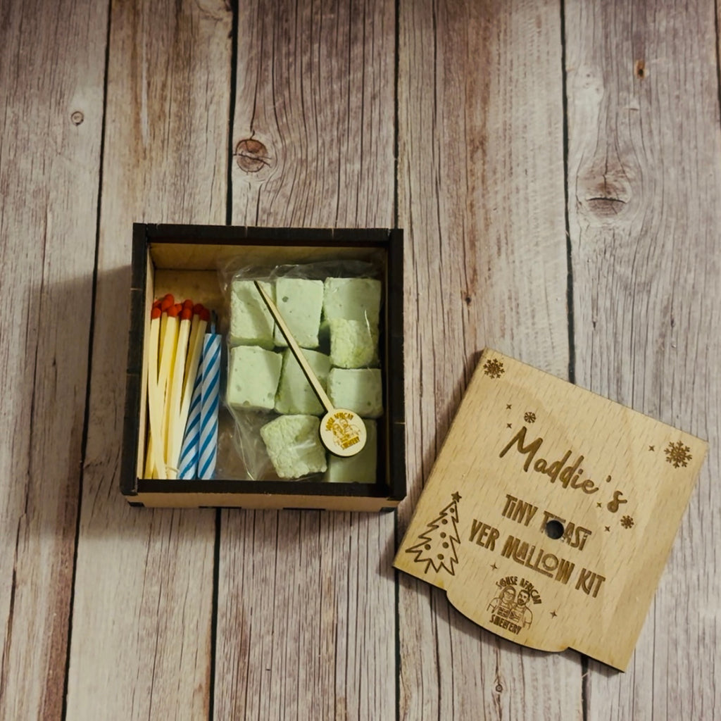 Personalised Tiny Toast Yer Mallow Kit | Mini Christmas Toasting Box