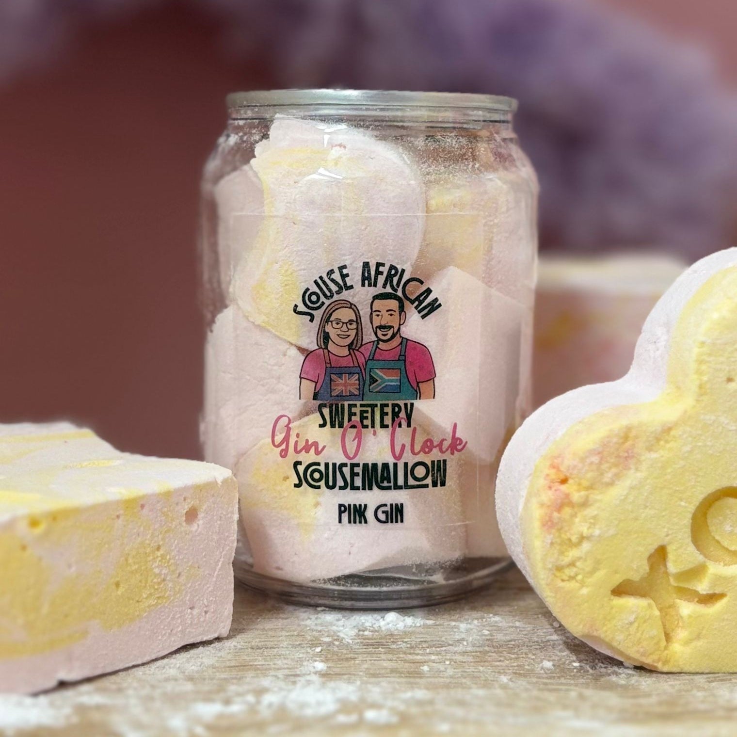 Pink Gin Flavored Gourmet Marshmallow Gift Can | Valentines Gift For Her