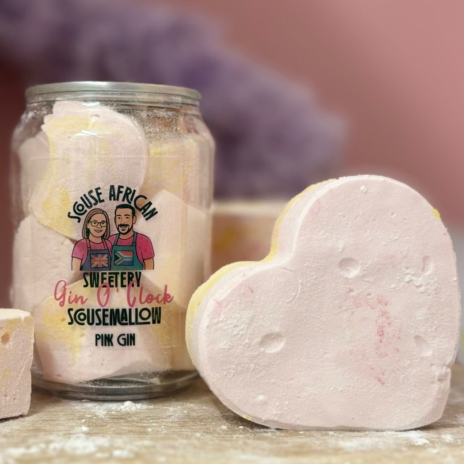 Pink Gin Flavored Gourmet Marshmallow Gift Can | Valentines Gift For Her