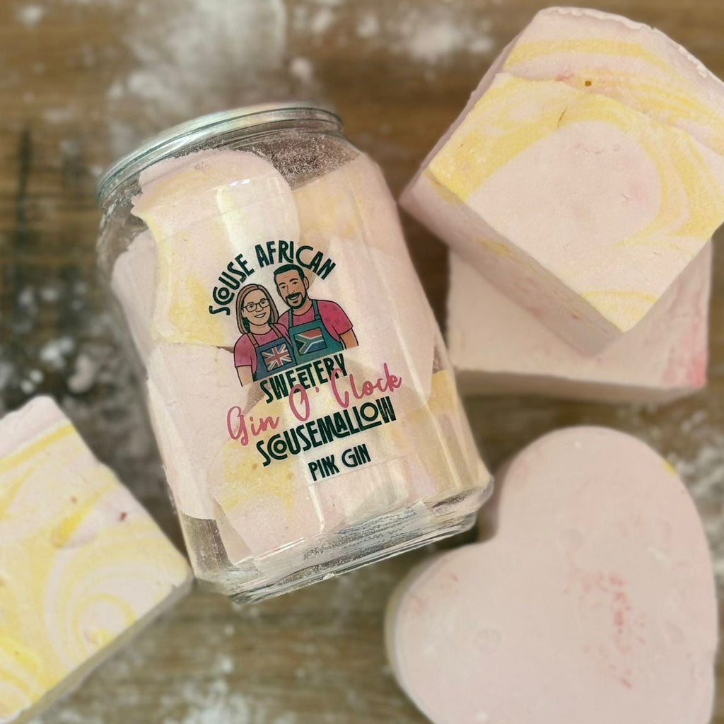 Pink Gin Flavored Gourmet Marshmallow Gift Can | Valentines Gift For Her