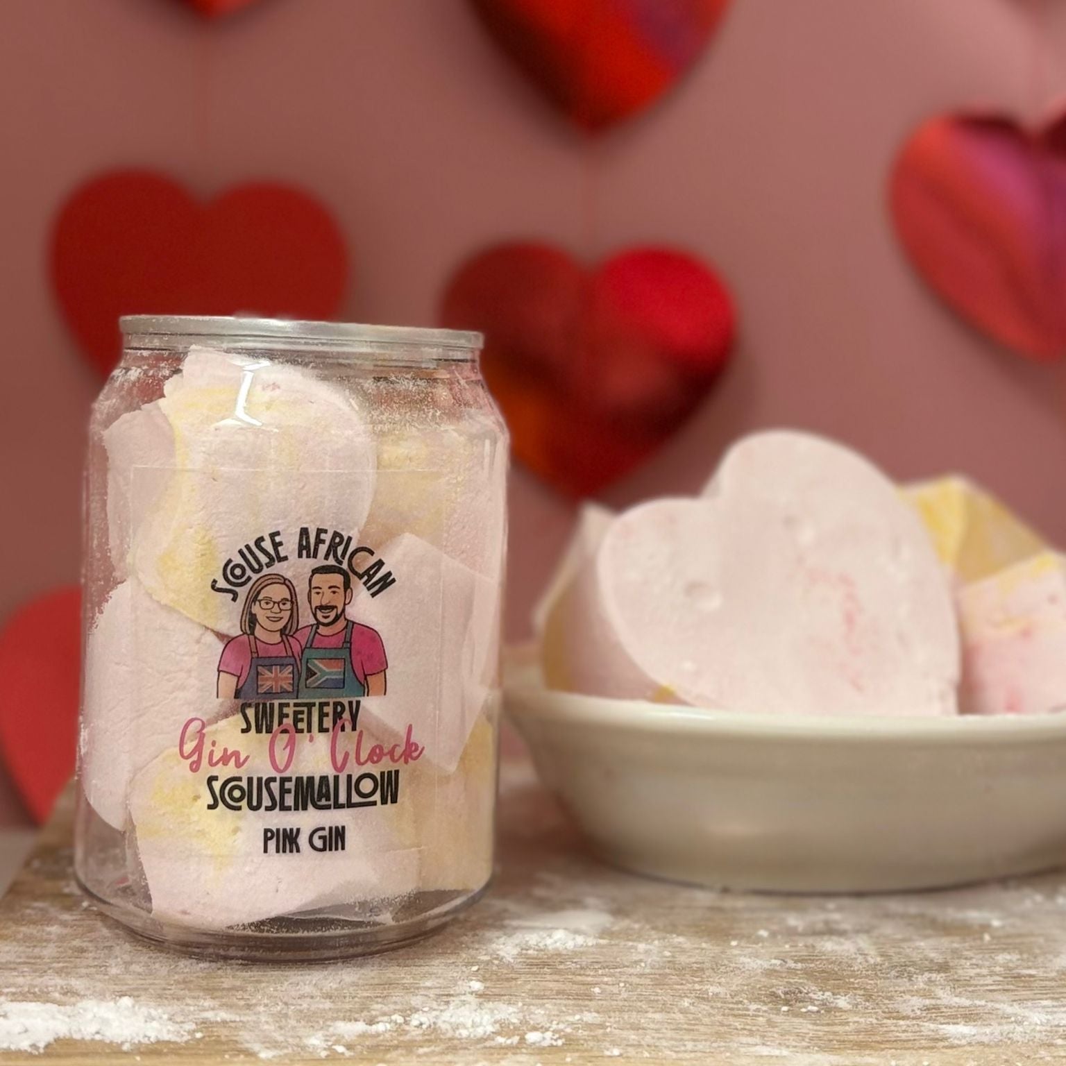 Pink Gin Flavored Gourmet Marshmallow Gift Can | Valentines Gift For Her
